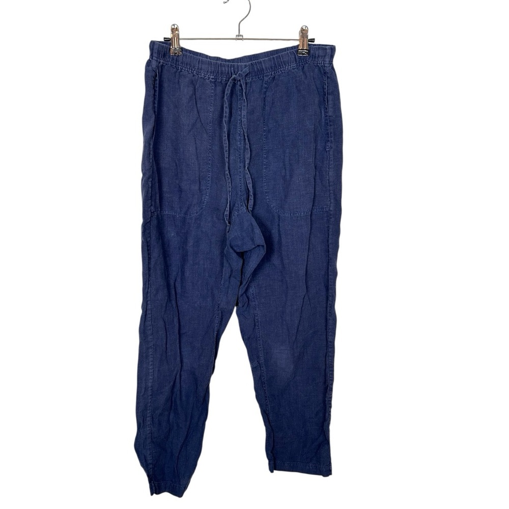 NWT Toast Blue 100% Linen Tapered Pants